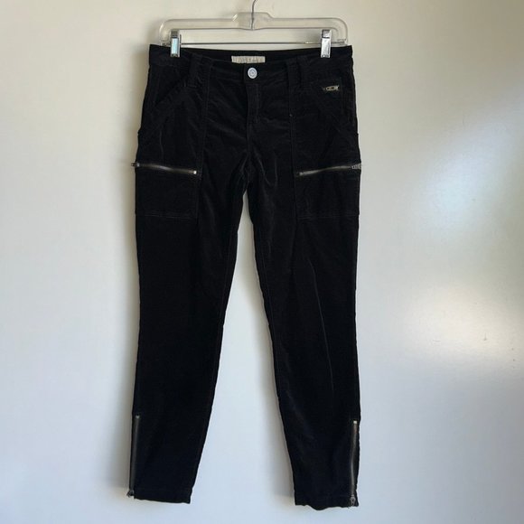 Joie Park Skinny Corduroy Pants Size 26 Black - Picture 1 of 8